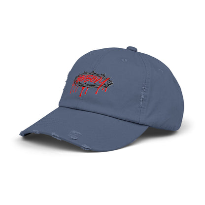 Unisex Distressed Cap - Edgy 'GodBody' Design for Trendsetters